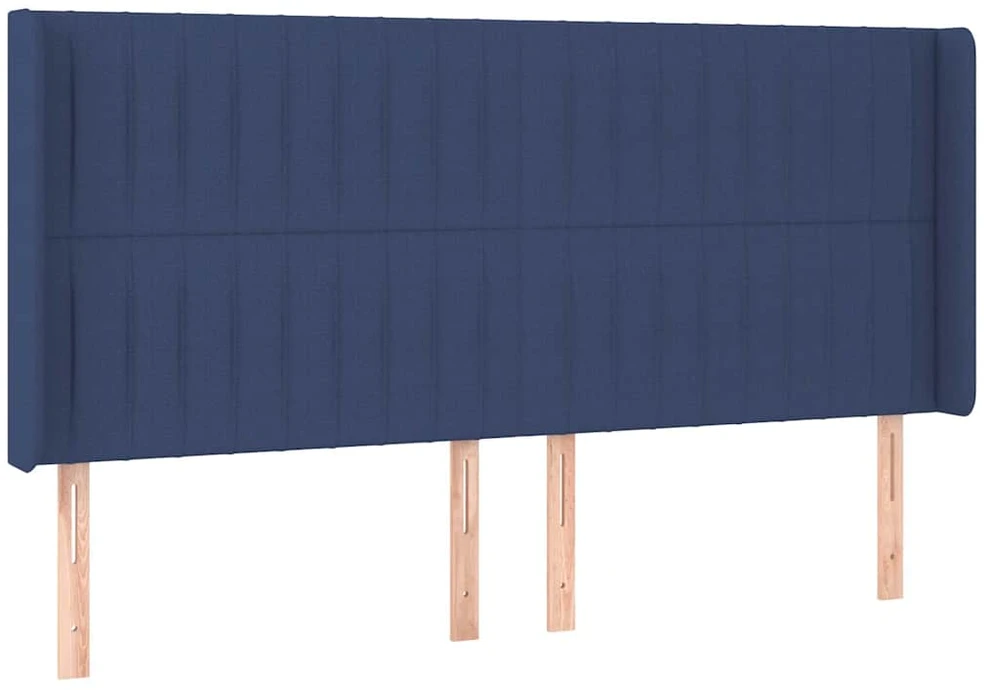 Galvūgalis su LED, mėlynos spalvos, 203x16x118/128cm, audinys
