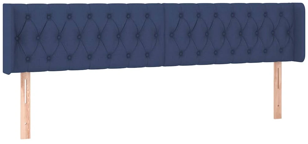Galvūgalis su LED, mėlynos spalvos, 203x16x78/88cm, audinys