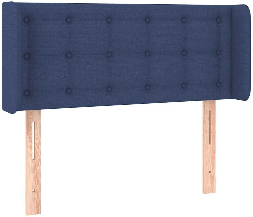 Galvūgalis su LED, mėlynos spalvos, 83x16x78/88cm, audinys