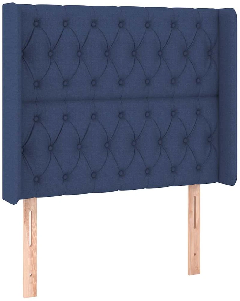 Galvūgalis su LED, mėlynos spalvos, 93x16x118/128cm, audinys