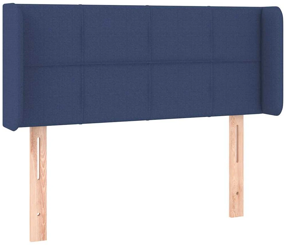 Galvūgalis su LED, mėlynos spalvos, 93x16x78/88cm, audinys