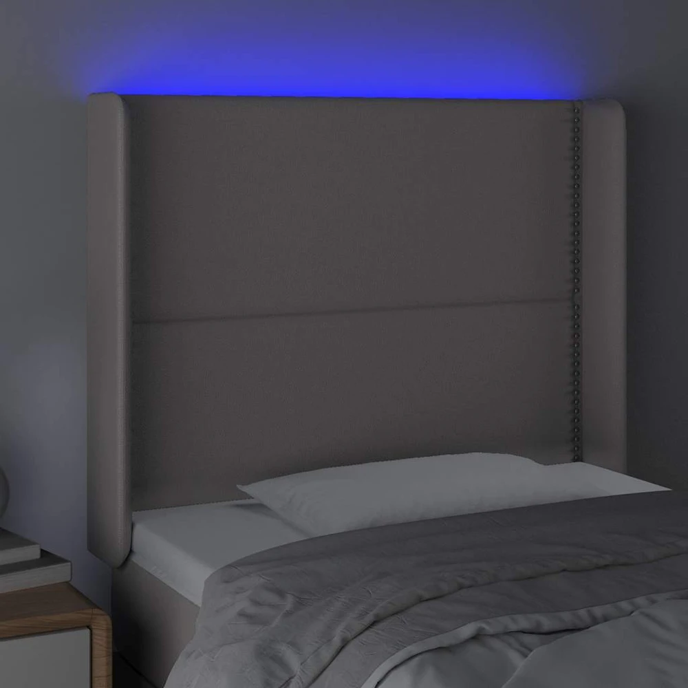 Galvūgalis su LED, pilkos spalvos, 103x16x118/128 cm