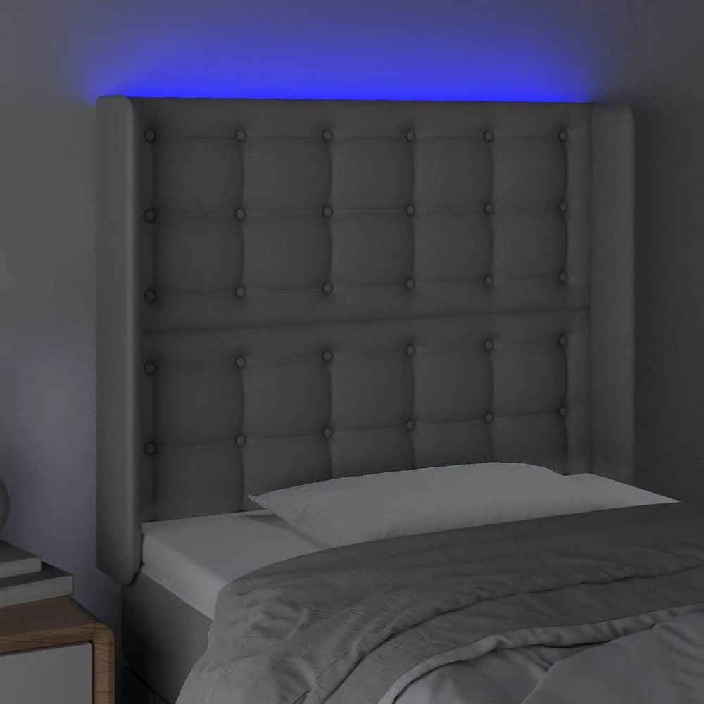 Galvūgalis su LED, pilkos spalvos, 103x16x118/128 cm