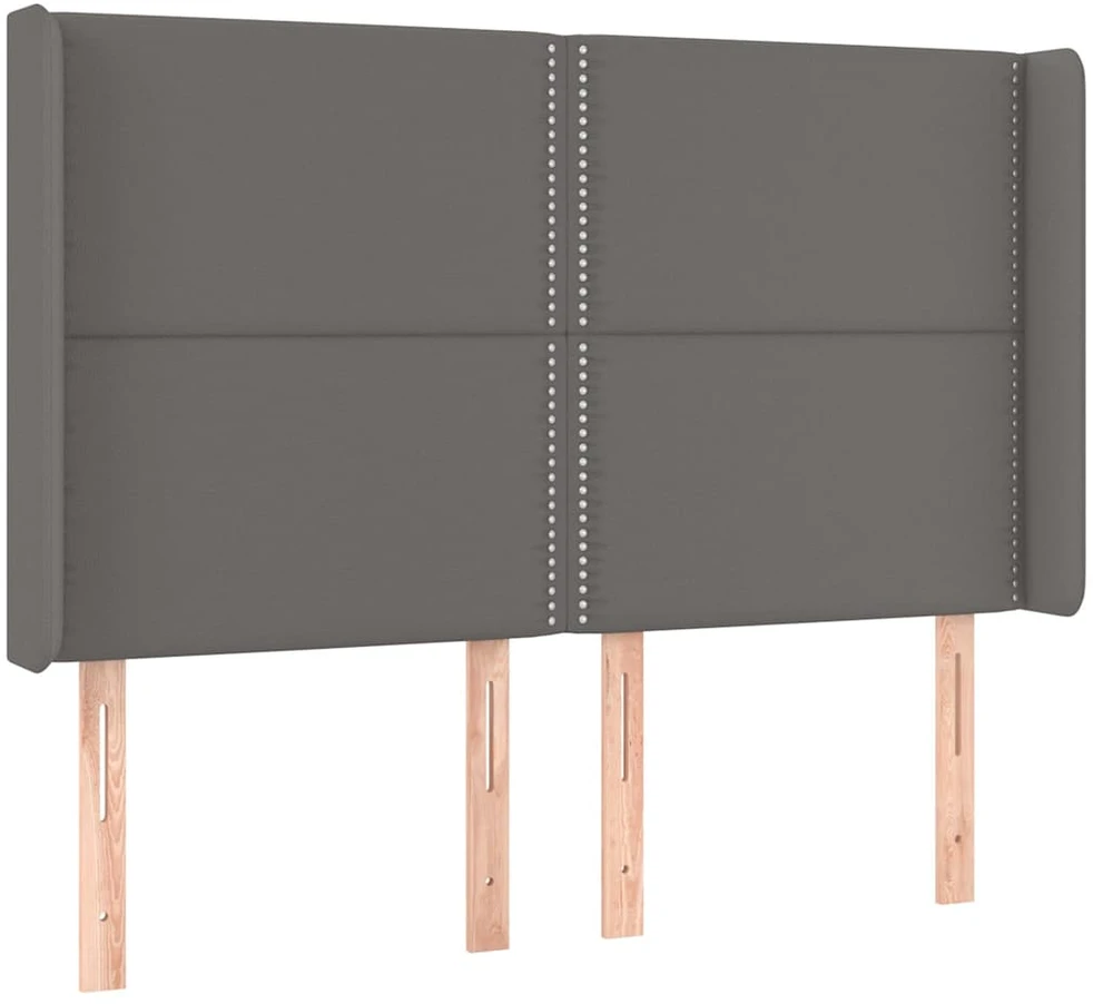 Galvūgalis su LED, pilkos spalvos, 147x16x118/128 cm