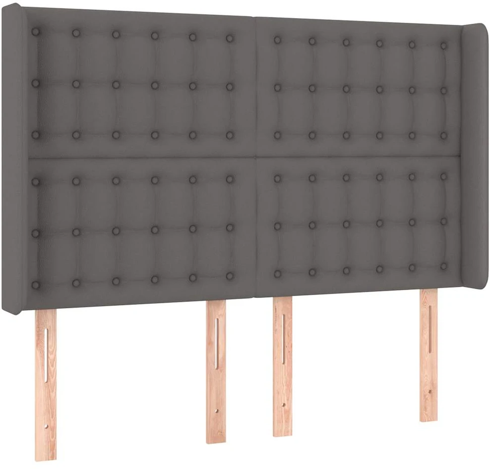 Galvūgalis su LED, pilkos spalvos, 147x16x118/128 cm