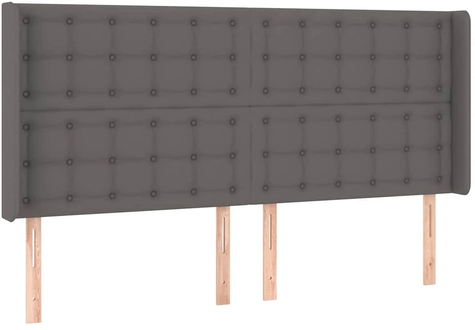 Galvūgalis su LED, pilkos spalvos, 183x16x118/128 cm
