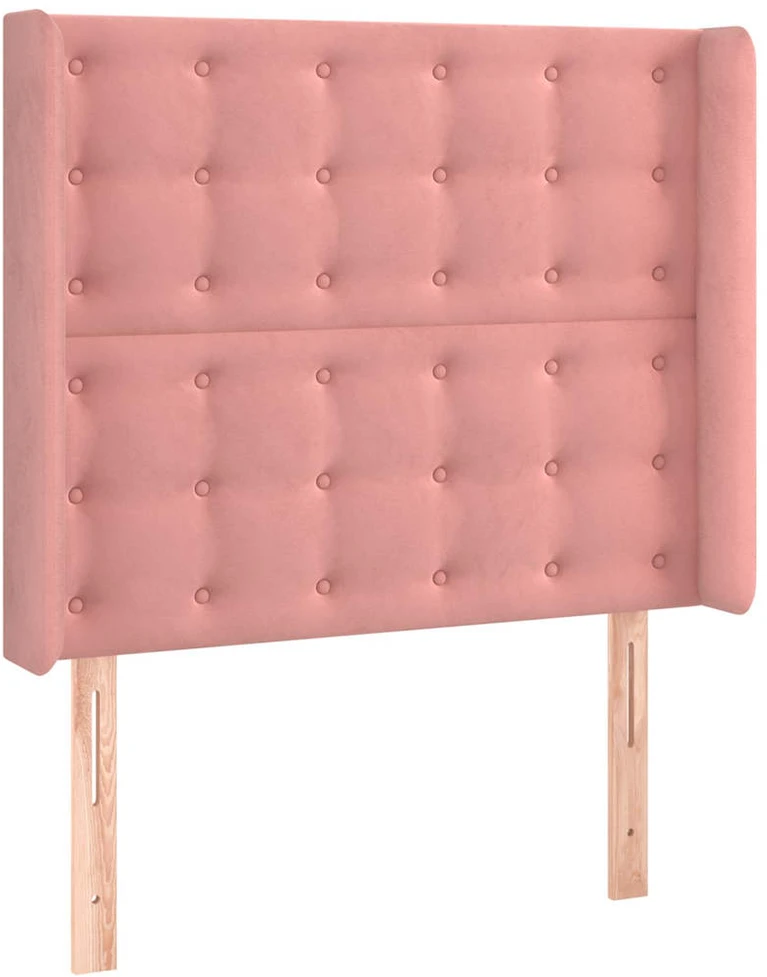 Galvūgalis su LED, rožinės spalvos, 83x16x118/128cm, aksomas