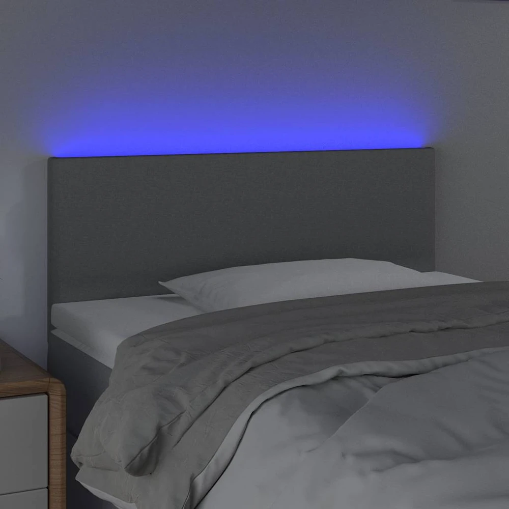 Galvūgalis su LED, šviesiai pilkas, 80x5x78/88cm, audinys