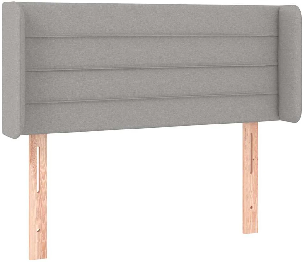 Galvūgalis su LED, šviesiai pilkas, 93x16x78/88cm, audinys
