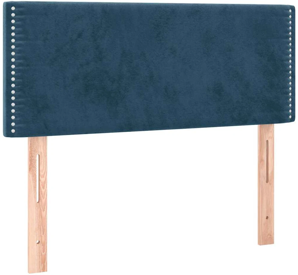 Galvūgalis su LED, tamsiai mėlynas, 100x5x78/88cm, aksomas