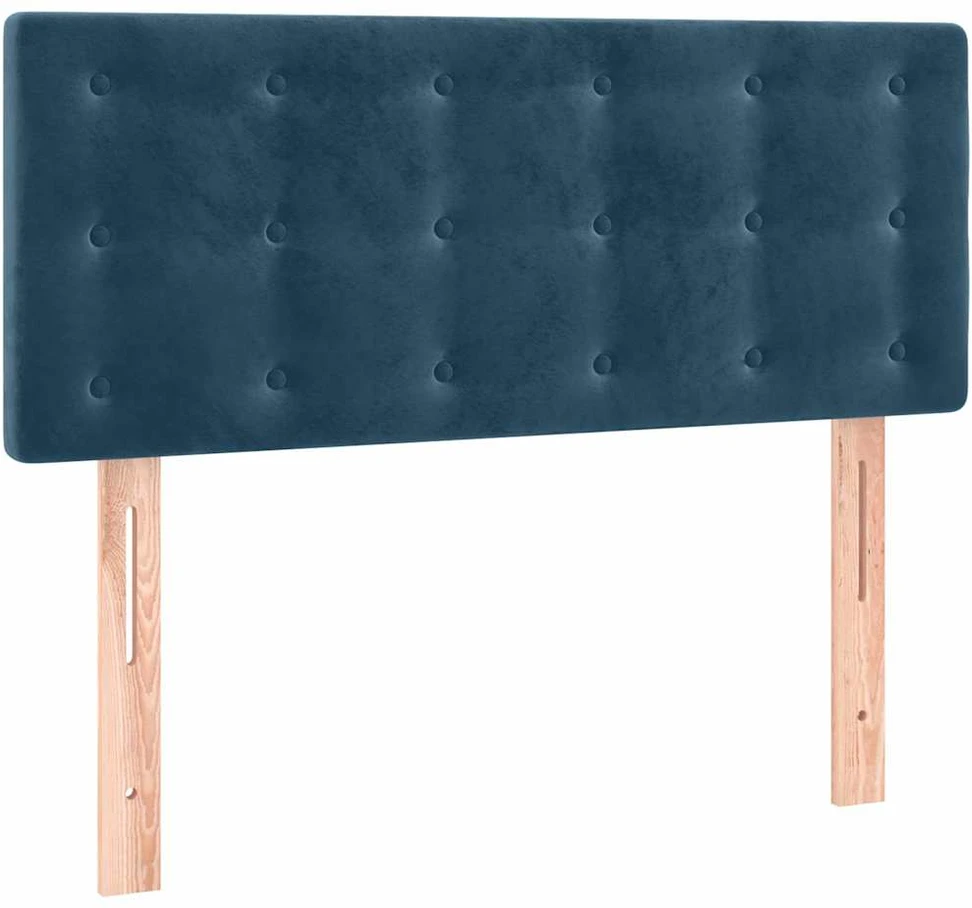 Galvūgalis su LED, tamsiai mėlynas, 100x5x78/88cm, aksomas