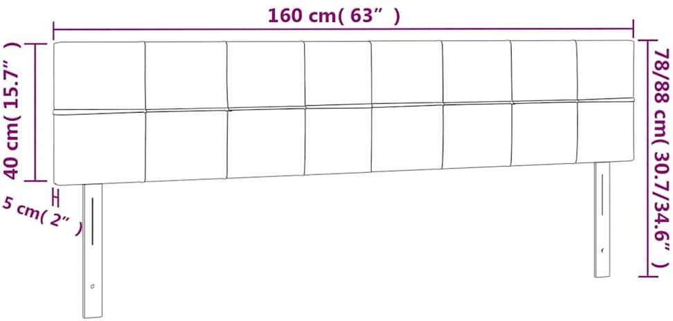 Galvūgalis su LED, tamsiai mėlynas, 160x5x78/88cm, aksomas