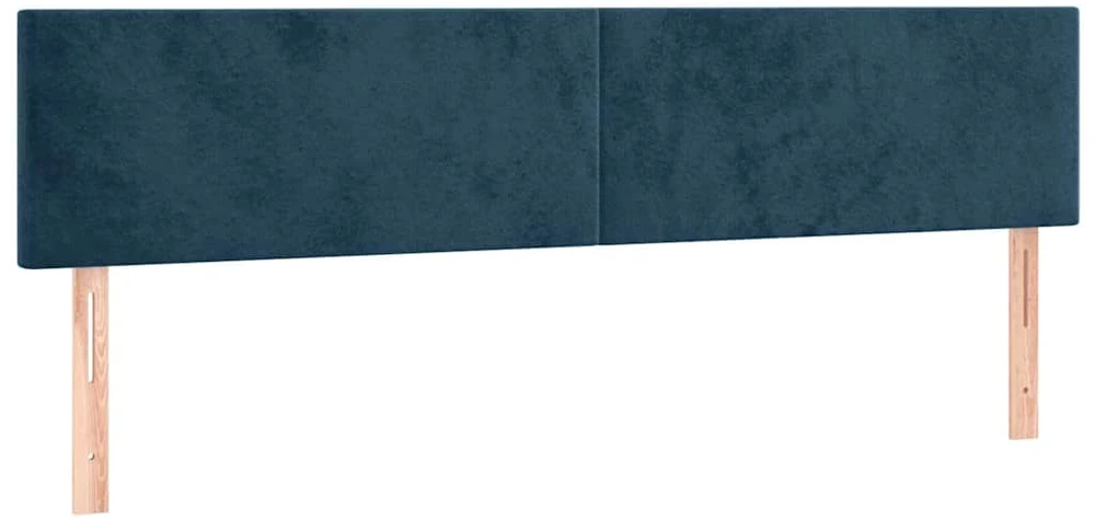 Galvūgalis su LED, tamsiai mėlynas, 200x5x78/88cm, aksomas