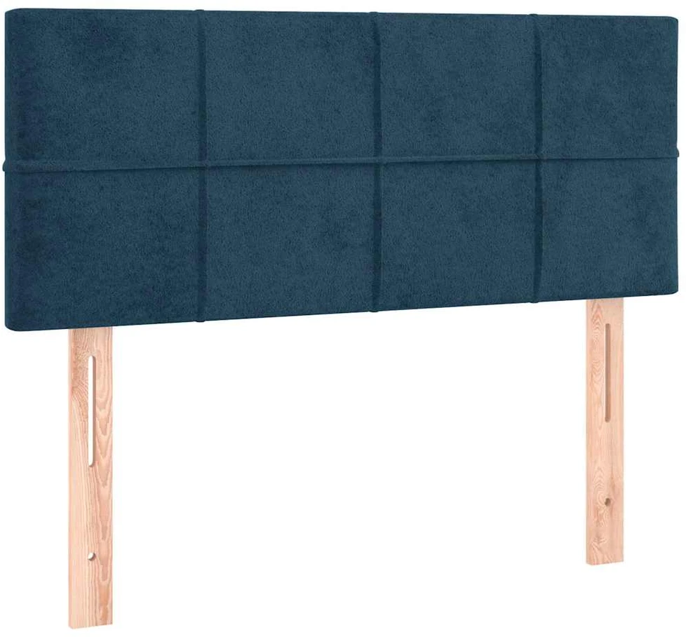 Galvūgalis su LED, tamsiai mėlynas, 80x5x78/88cm, aksomas