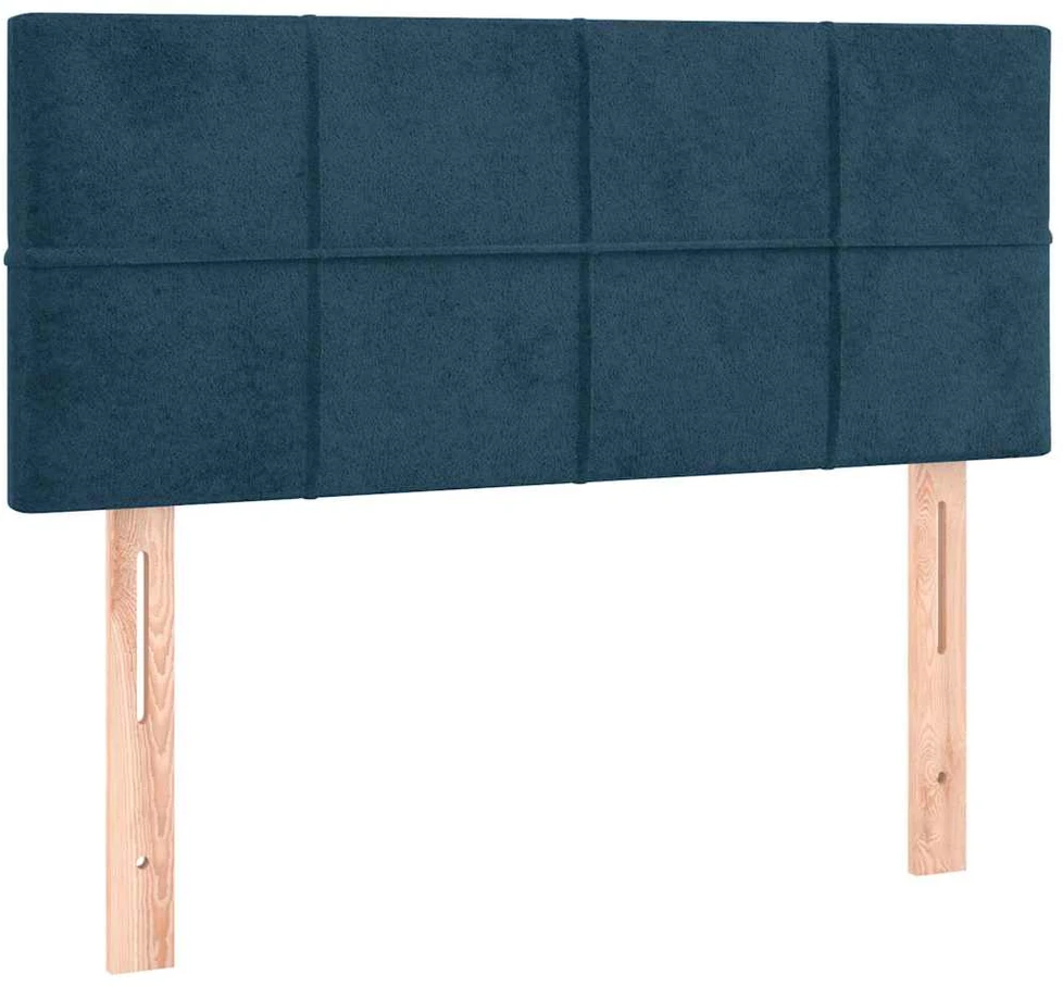 Galvūgalis su LED, tamsiai mėlynas, 90x5x78/88cm,aksomas