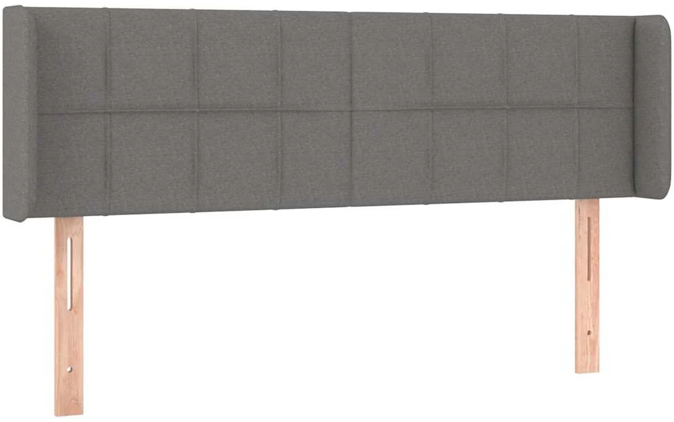 Galvūgalis su LED, tamsiai pilkas, 147x16x78/88cm, audinys