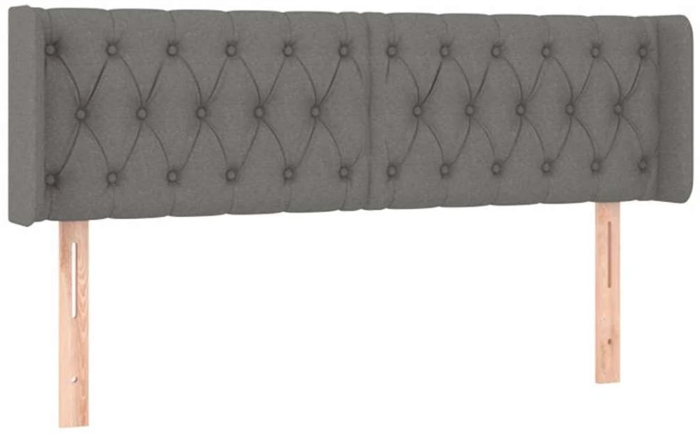 Galvūgalis su LED, tamsiai pilkas, 163x16x78/88cm, audinys