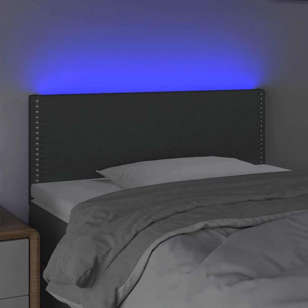 Galvūgalis su LED, tamsiai pilkas, 80x5x78/88cm, audinys