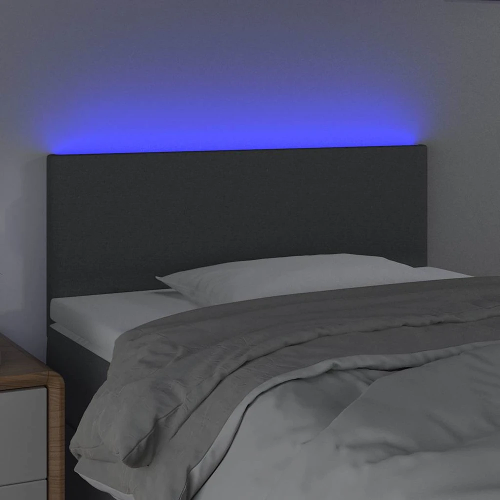Galvūgalis su LED, tamsiai pilkas, 80x5x78/88cm, audinys