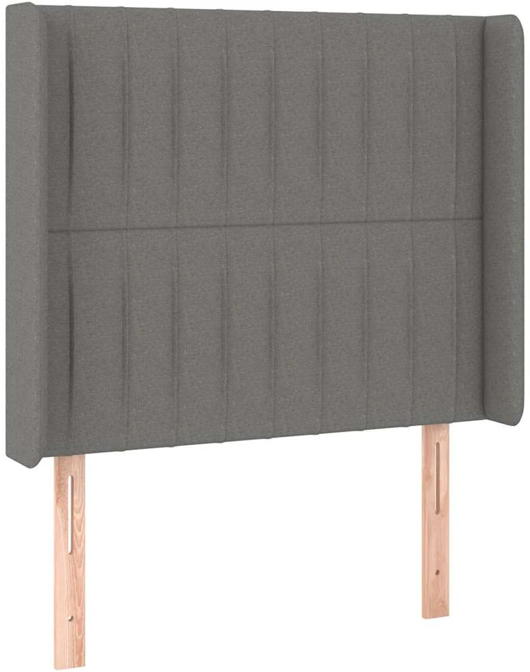 Galvūgalis su LED, tamsiai pilkas, 83x16x118/128cm, audinys