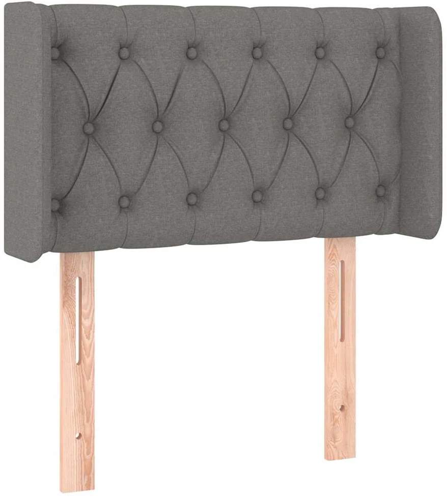 Galvūgalis su LED, tamsiai pilkas, 83x16x78/88cm, audinys
