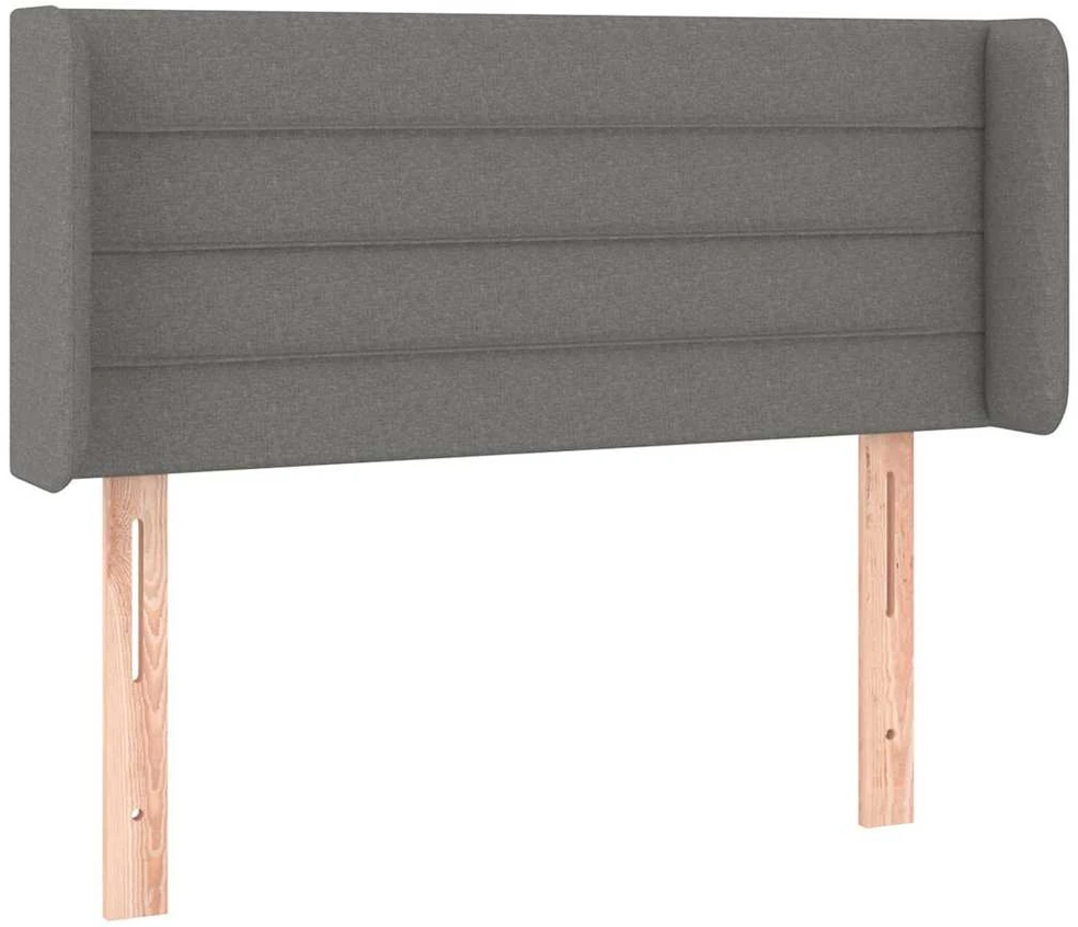 Galvūgalis su LED, tamsiai pilkas, 83x16x78/88cm, audinys