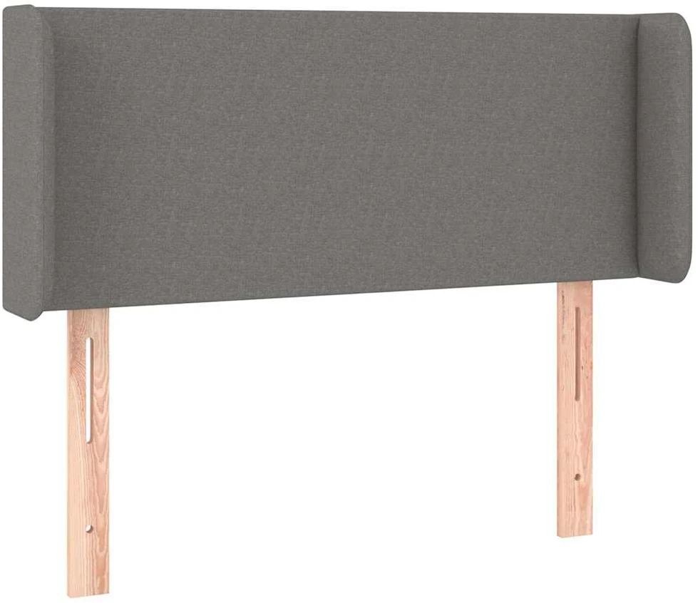 Galvūgalis su LED, tamsiai pilkas, 83x16x78/88cm, audinys