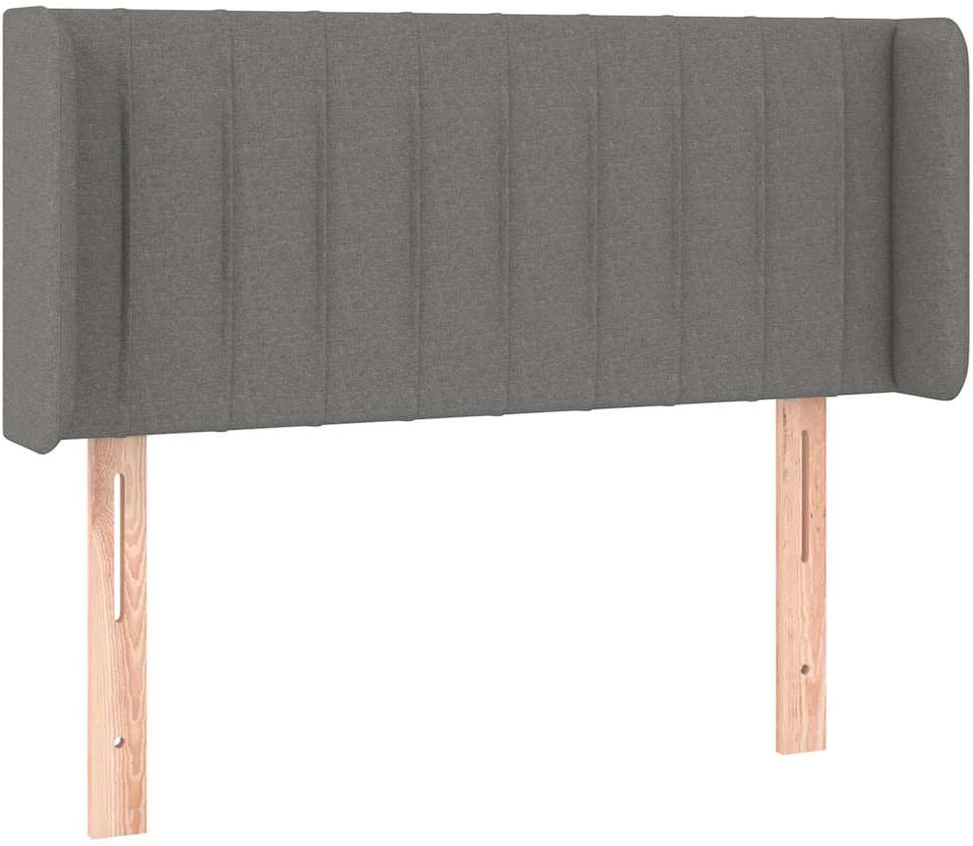 Galvūgalis su LED, tamsiai pilkas, 83x16x78/88cm, audinys