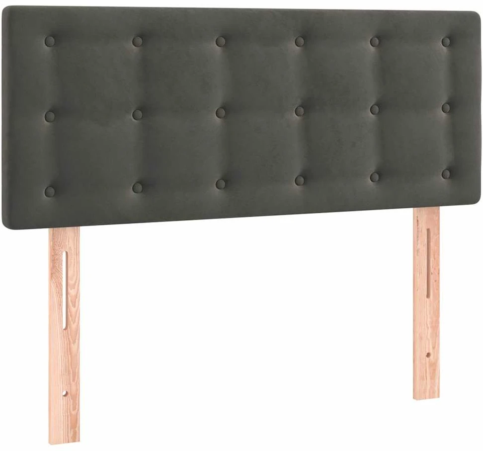 Galvūgalis su LED, tamsiai pilkas, 90x5x78/88cm,aksomas
