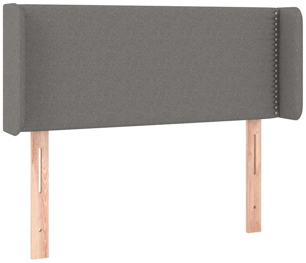 Galvūgalis su LED, tamsiai pilkas, 93x16x78/88cm, audinys