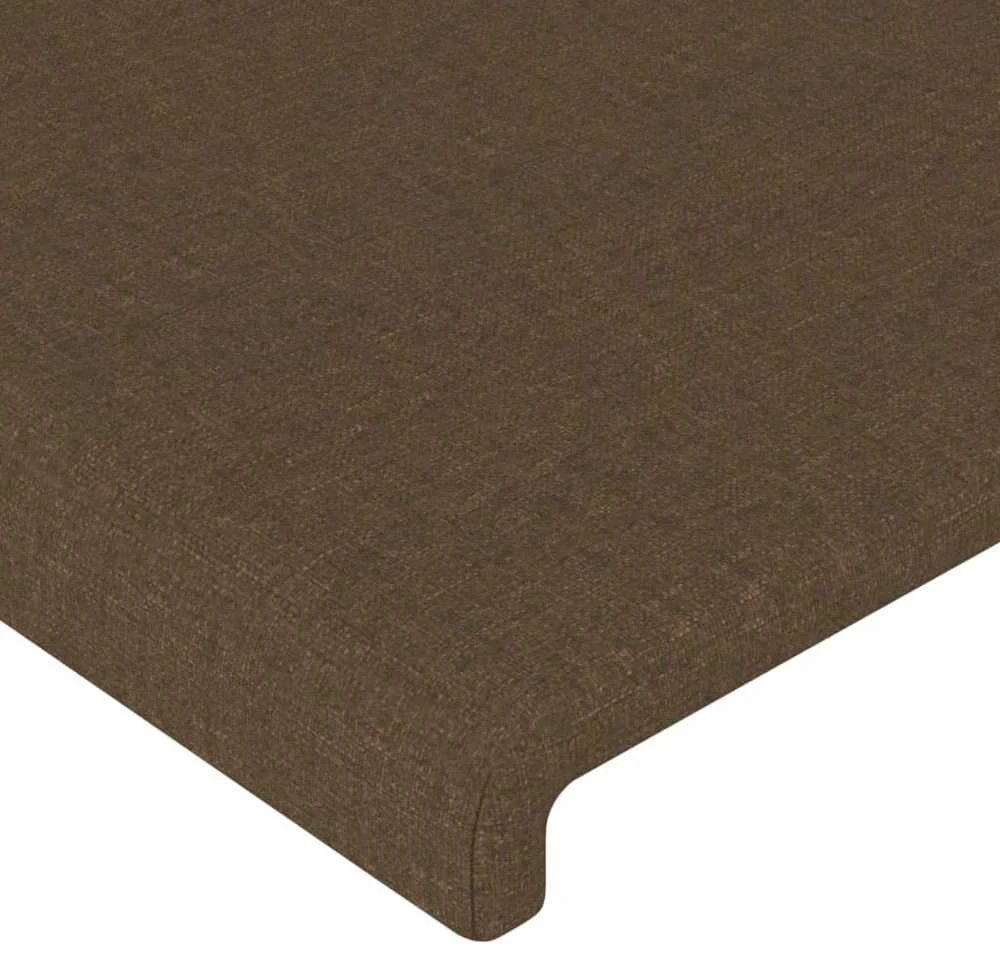 Galvūgalis su LED, tamsiai rudos, 200x5x118/128cm, audinys