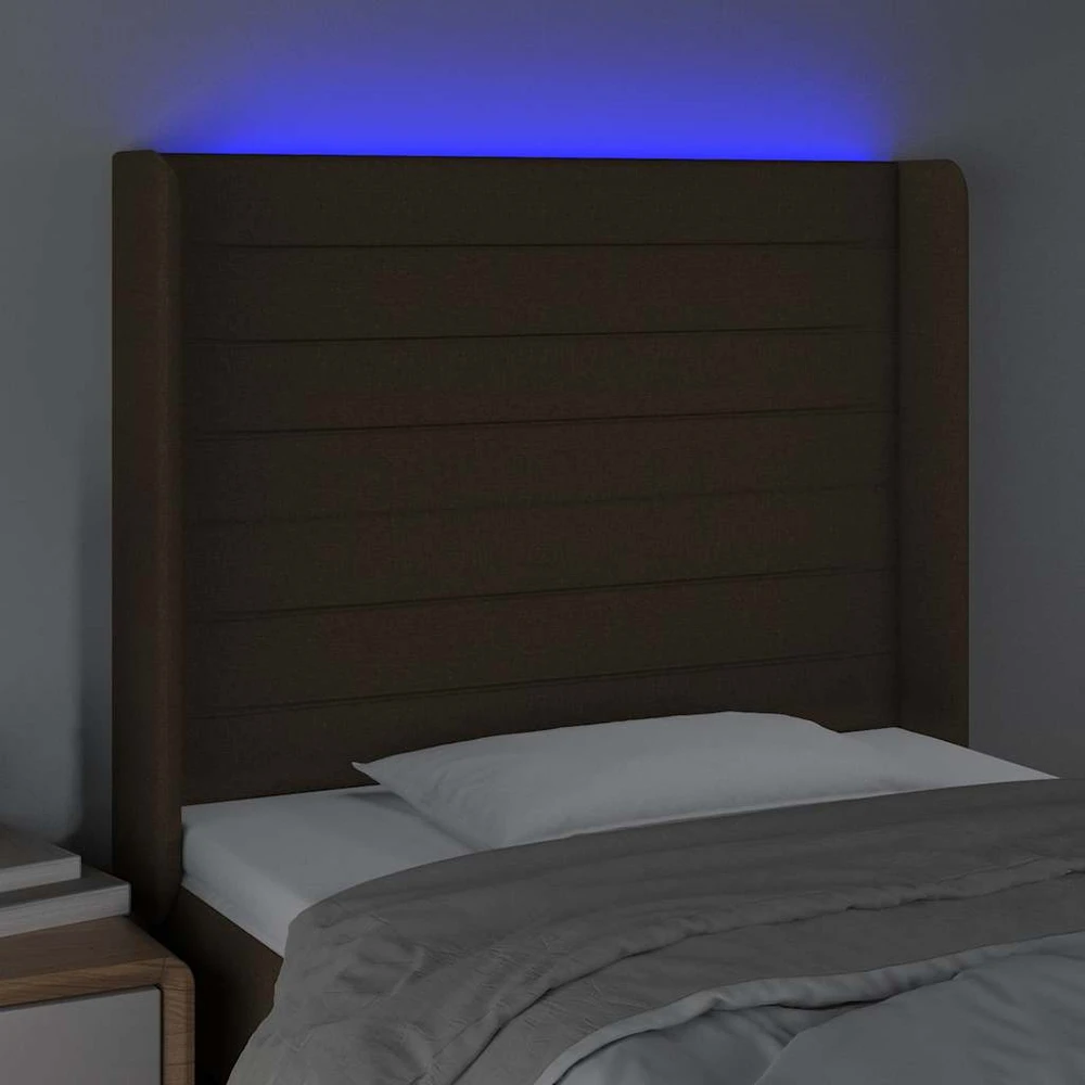 Galvūgalis su LED, tamsiai rudos spalvos, 83x16x118/128cm