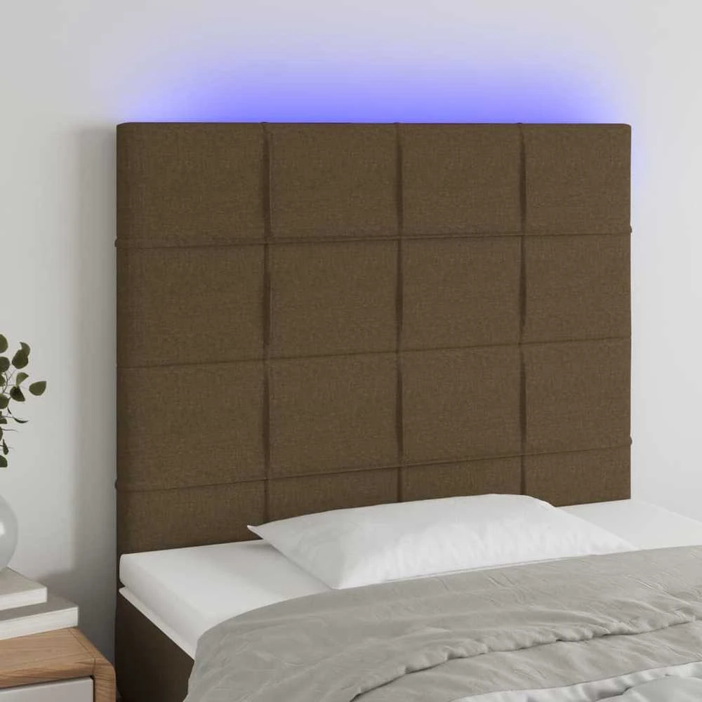 Galvūgalis su LED, tamsiai rudos spalvos, 90x5x118/128cm