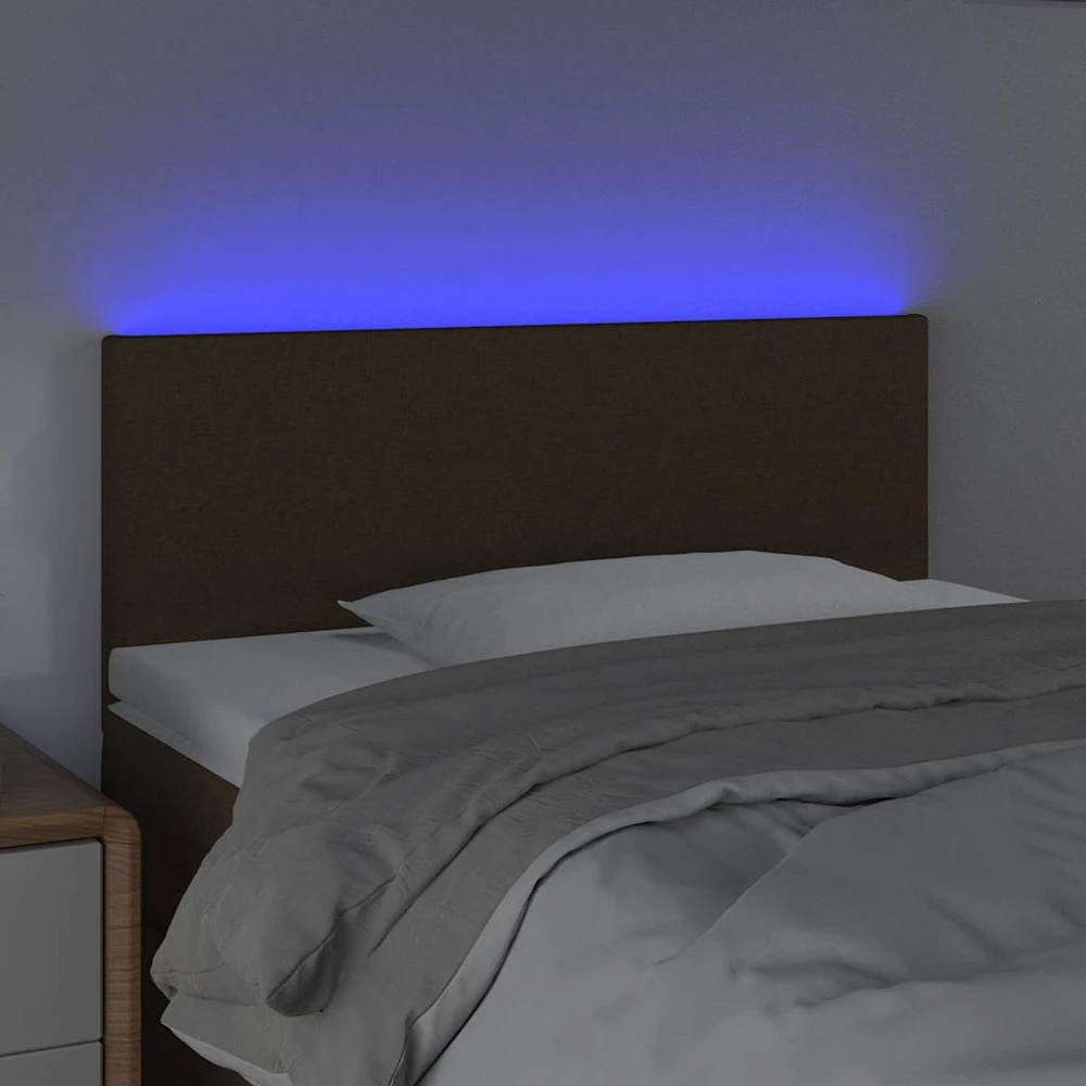Galvūgalis su LED, tamsiai rudos spalvos, 100x5x78/88cm,audinys