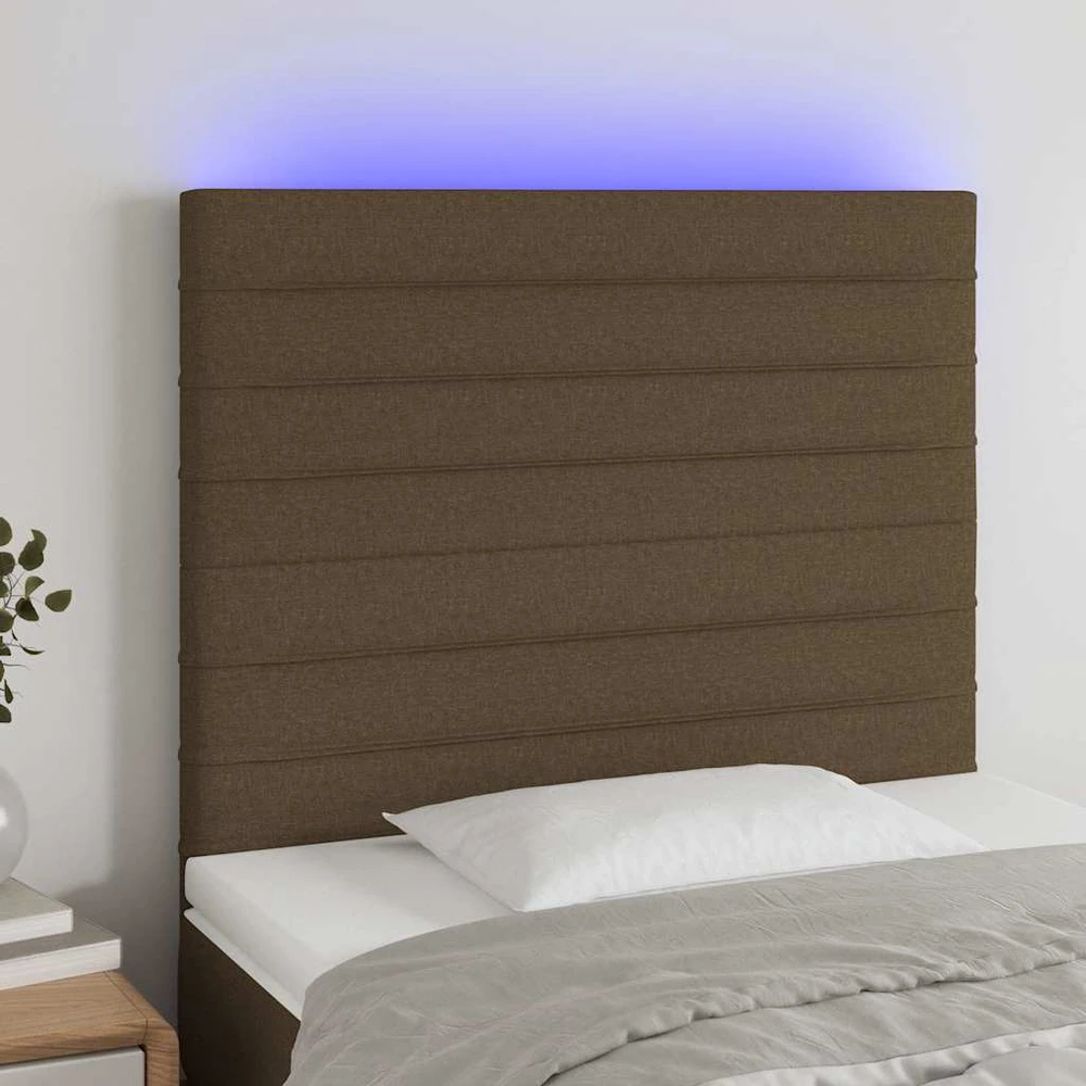 Galvūgalis su LED, tamsiai rudos spalvos, 90x5x118/128cm