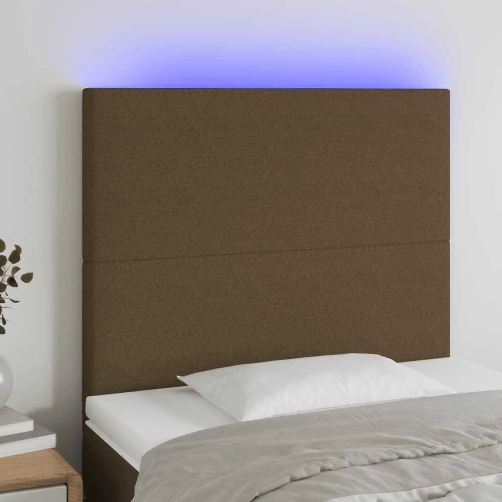 Galvūgalis su LED, tamsiai rudos spalvos, 100x5x118/128cm