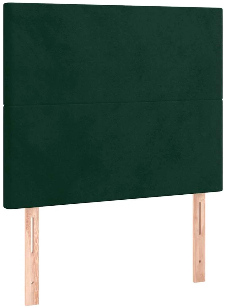 Galvūgalis su LED, tamsiai žalias, 80x5x118/128cm, aksomas