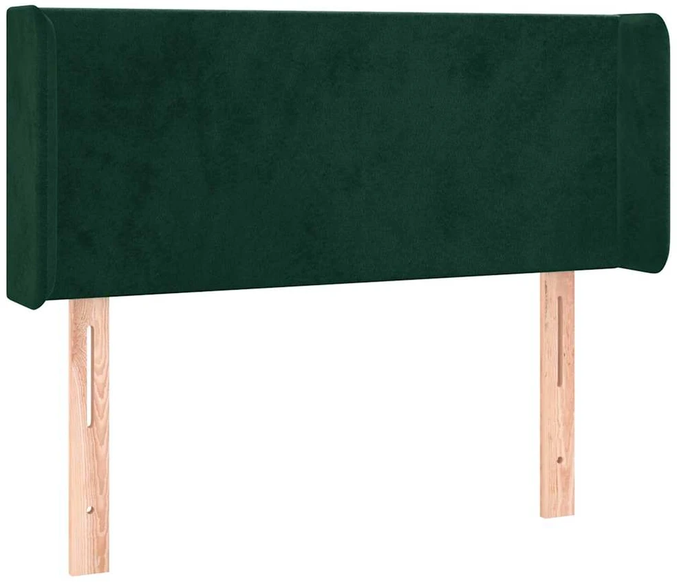 Galvūgalis su LED, tamsiai žalias, 93x16x78/88cm, aksomas