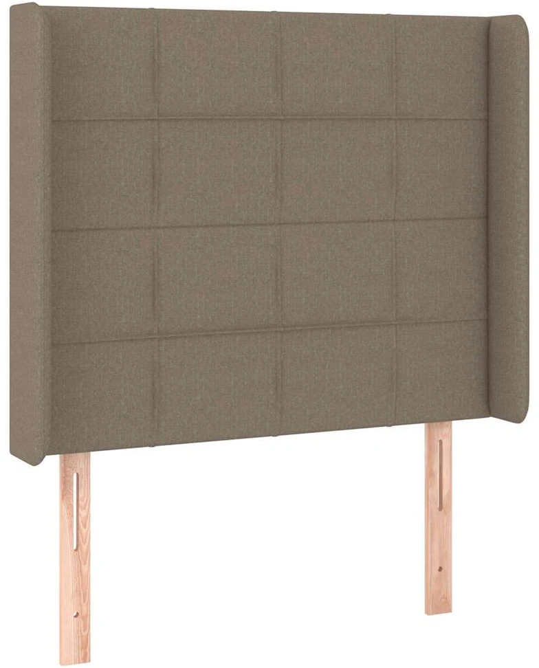 Galvūgalis su LED, taupe spalvos, 103x16x118/128cm, audinys