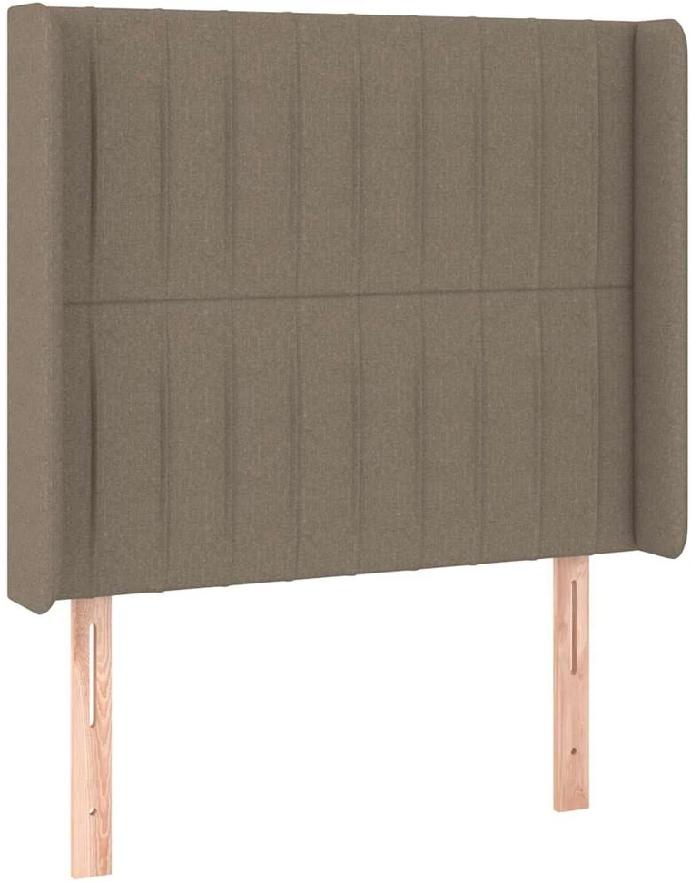 Galvūgalis su LED, taupe spalvos, 103x16x118/128cm, audinys