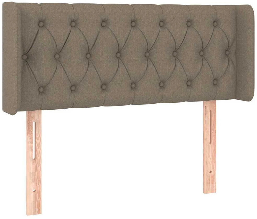 Galvūgalis su LED, taupe spalvos, 103x16x78/88cm, audinys