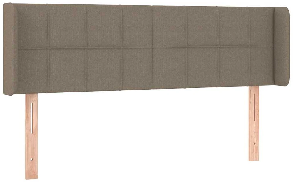 Galvūgalis su LED, taupe spalvos, 147x16x78/88cm, audinys
