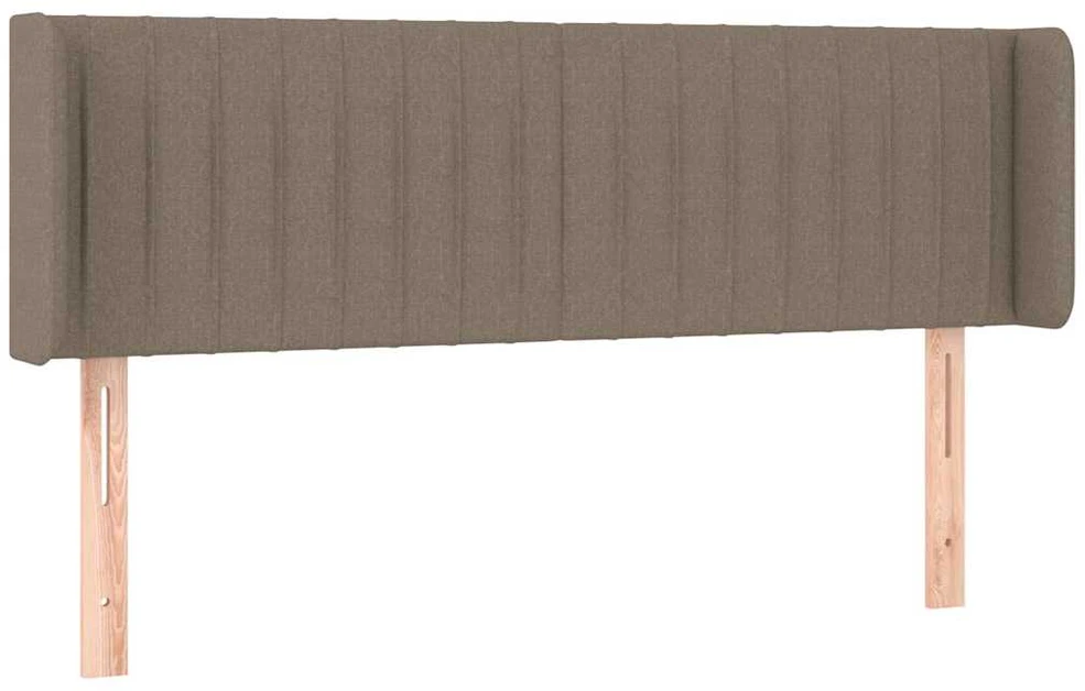 Galvūgalis su LED, taupe spalvos, 147x16x78/88cm, audinys