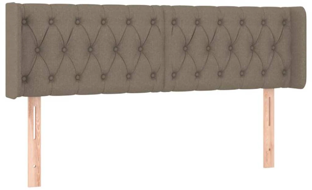 Galvūgalis su LED, taupe spalvos, 163x16x78/88cm, audinys