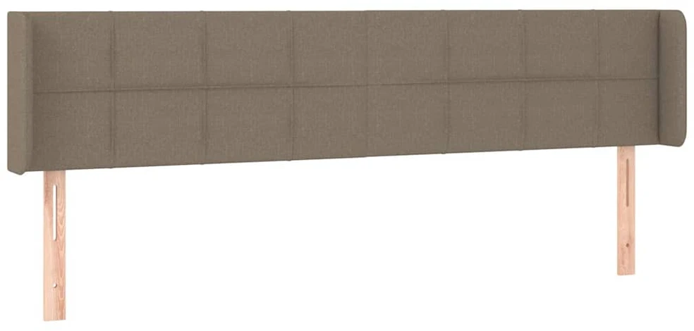 Galvūgalis su LED, taupe spalvos, 163x16x78/88cm, audinys