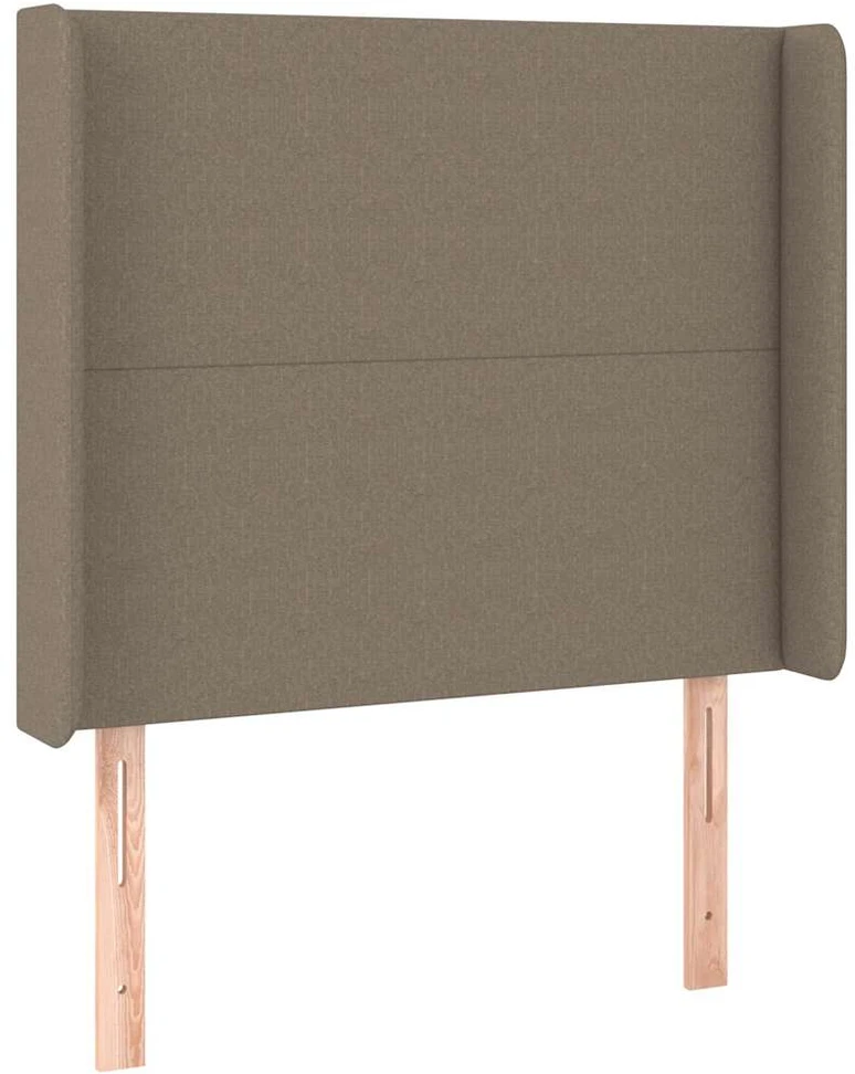 Galvūgalis su LED, taupe spalvos, 83x16x118/128cm, audinys