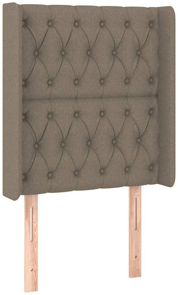 Galvūgalis su LED, taupe spalvos, 83x16x118/128cm, audinys