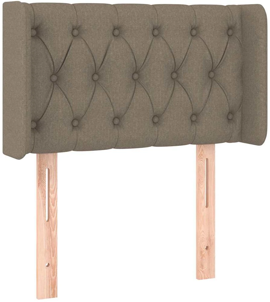 Galvūgalis su LED, taupe spalvos, 83x16x78/88cm, audinys