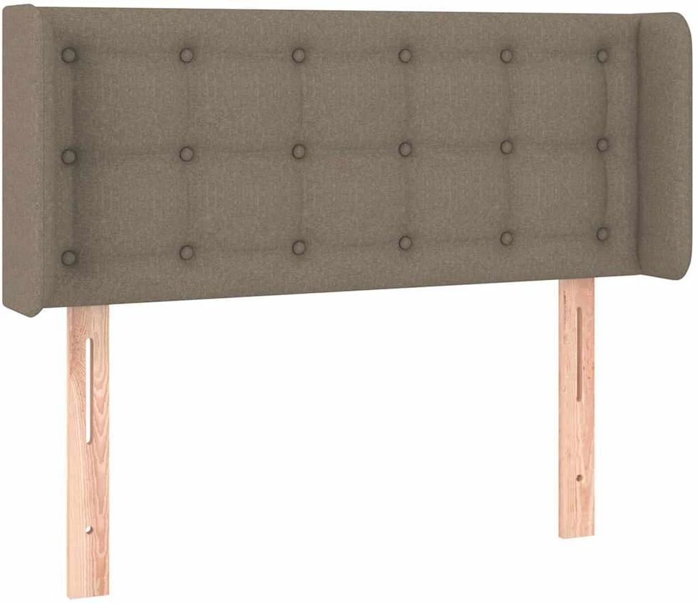 Galvūgalis su LED, taupe spalvos, 83x16x78/88cm, audinys