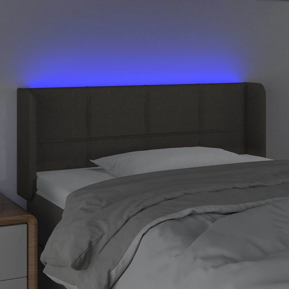 Galvūgalis su LED, taupe spalvos, 83x16x78/88cm, audinys